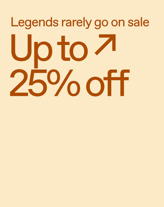 Promotional text on a beige background with 'Up to 25% off' offer.