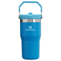 Stanley The IceFlow FlipStraw Tumbler Water Bottle 20 OZ In Azure Blue
