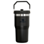 Stanley The IceFlow FlipStraw Tumbler Water Bottle 20 OZ In Black