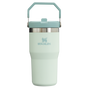 Stanley The IceFlow FlipStraw Tumbler Water Bottle 20 OZ In Mist Green
