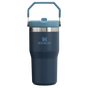 Stanley The IceFlow FlipStraw Tumbler Water Bottle 20 OZ In Navy Blue