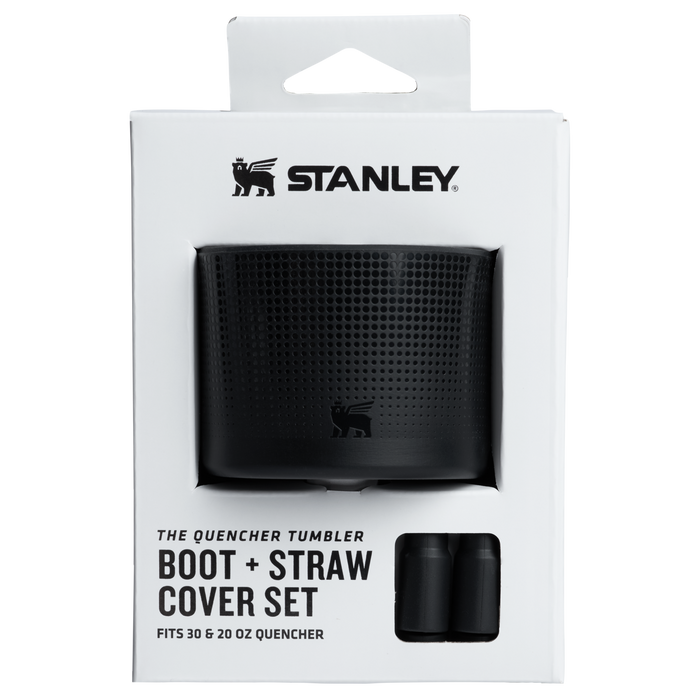 The Quencher Tumbler Boot 30 - 20OZ & Straw Cover Set In Black