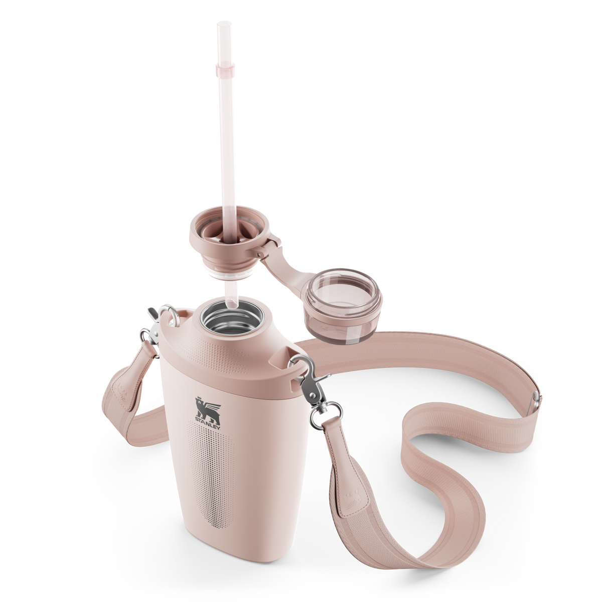 Stanley Crossbody Water Bottle in Rose Quartz1