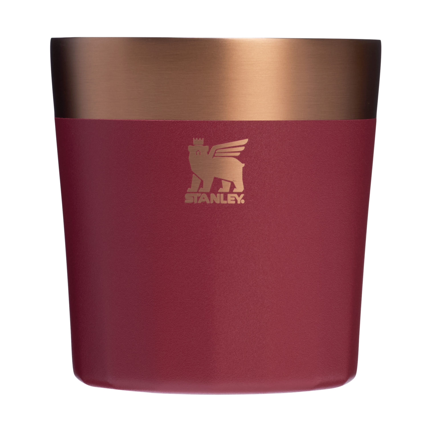 Stanley Lifted Spirits Prismatic Rocks Glass 6 Oz In Gilded Pomegranate Red