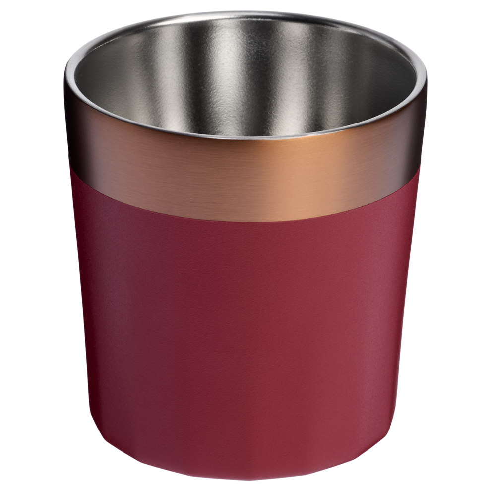 Stanley Lifted Spirits Prismatic Rocks Glass 6 Oz In Gilded Pomegranate Red