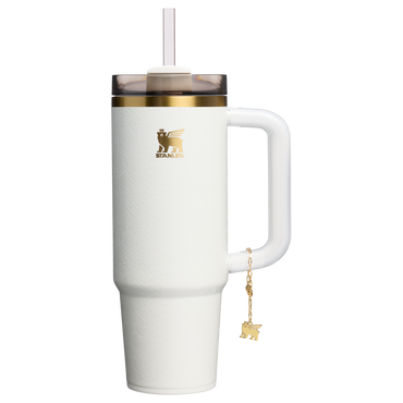 Stanley 30 OZ Quencher Luxe Tumbler In White Snakeskin