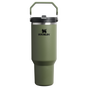 Stanley 40 OZ Ice Flow Flip Straw Insulated Tumbler In Dried Pine Green