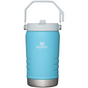 Stanley 40 OZ IceFlow Flip Straw Insulated Water Jug In Pool Blue