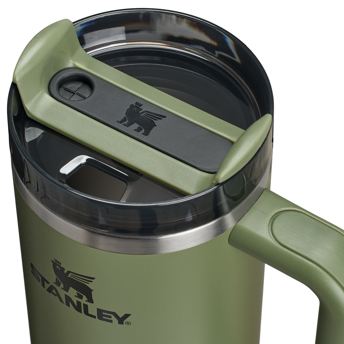 Stanley Quencher 30 OZ Insulated Tumbler Cup With Straw & Handle In Dried Pine Green2