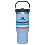 Stanley 30 OZ IceFlow Flip Straw Stainless Steel Tumbler In Cornflower Mesh