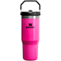 30 OZ Stanley IceFlow Flip Straw Tumbler Water Bottle In Electric Pink