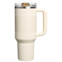 Stanley 40 OZ Quencher ProTour Flip Straw Tumbler In Cream Fade White